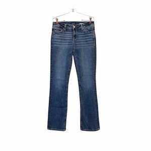 Daytrip Virgo Bootcut Jeans 29L Mid Rise Stretch Flap Pocket Buckle Denim